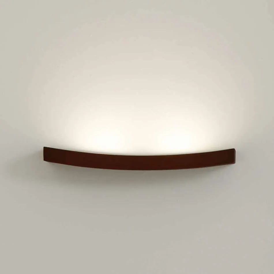 Lampa modern design stålvägg Ø50xh.3,5xsp.10 cm Eldora Viadurini