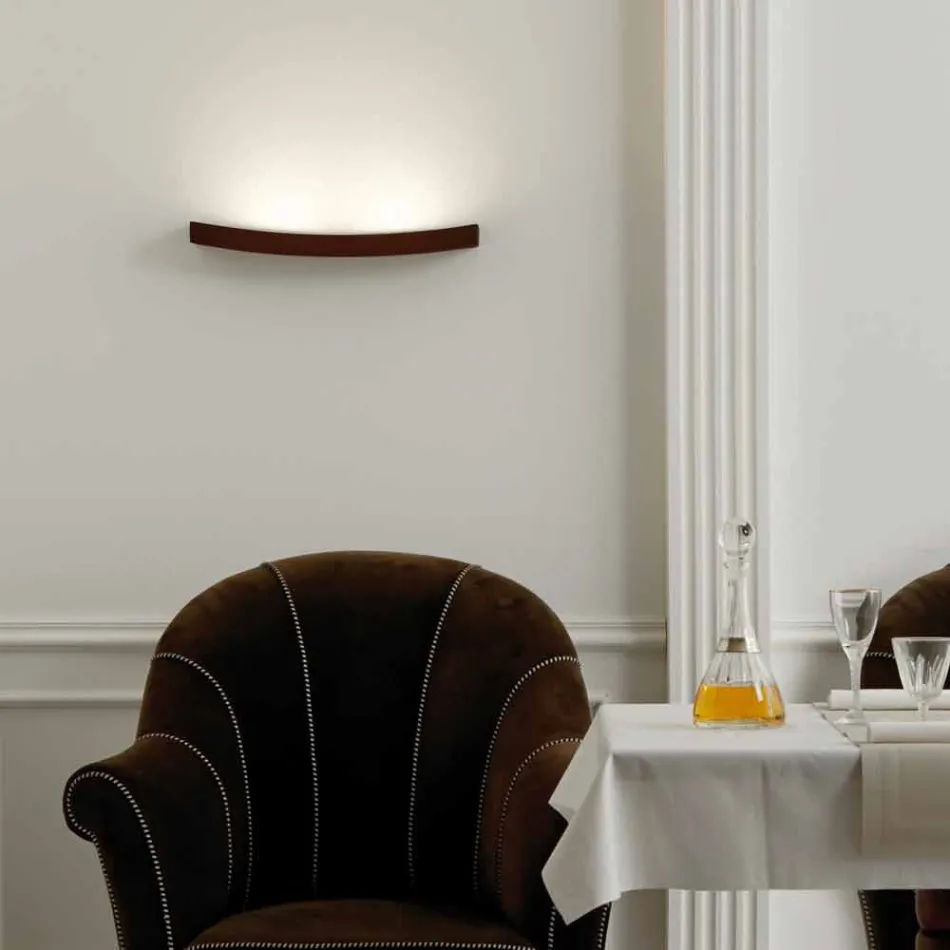 Lampa modern design stålvägg Ø50xh.3,5xsp.10 cm Eldora Viadurini