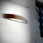 Vägglampa mode koppar och vit metakrylat Viadurini