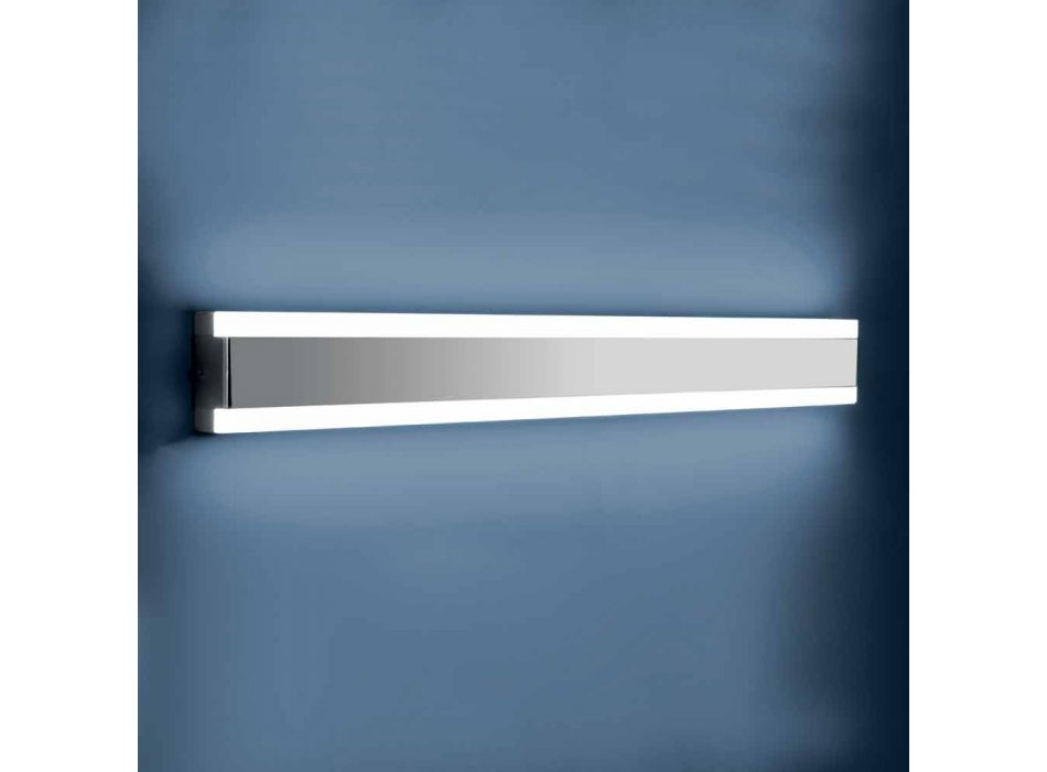 Vägglampa i rostfritt stål, plexiglas och aluminium med LED-ljus - Magneto Viadurini