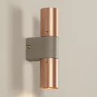 Vägglampa i keramik och koppar handgjord i Italien - Toscot Match Viadurini