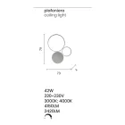 Vägglampa i målad metall med LED Modern Design - Punto Viadurini