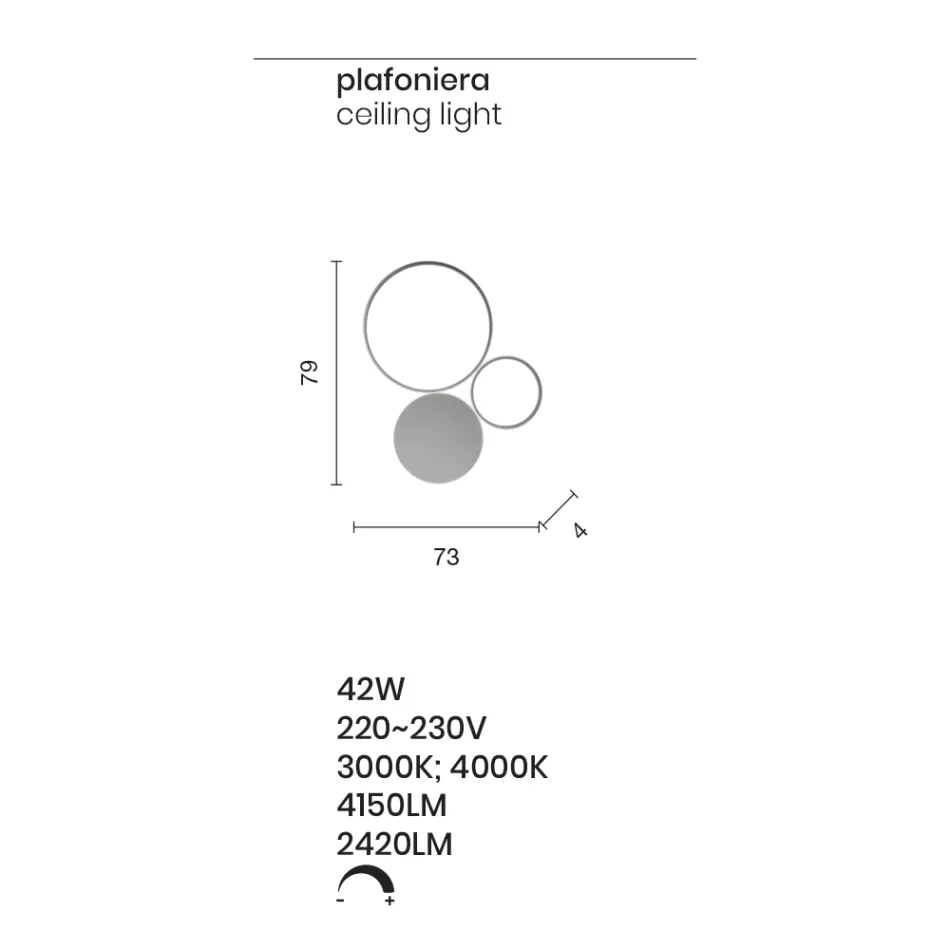Vägglampa i målad metall med LED Modern Design - Punto Viadurini