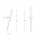 Vägglampa i målad metall med integrerad LED Made in Italy - Throne Viadurini