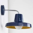 Modern vägglampa i toskansk majolica och mässing, Rossi Toscot Viadurini