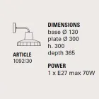 Modern vägglampa i toskansk majolica och mässing, Rossi Toscot Viadurini