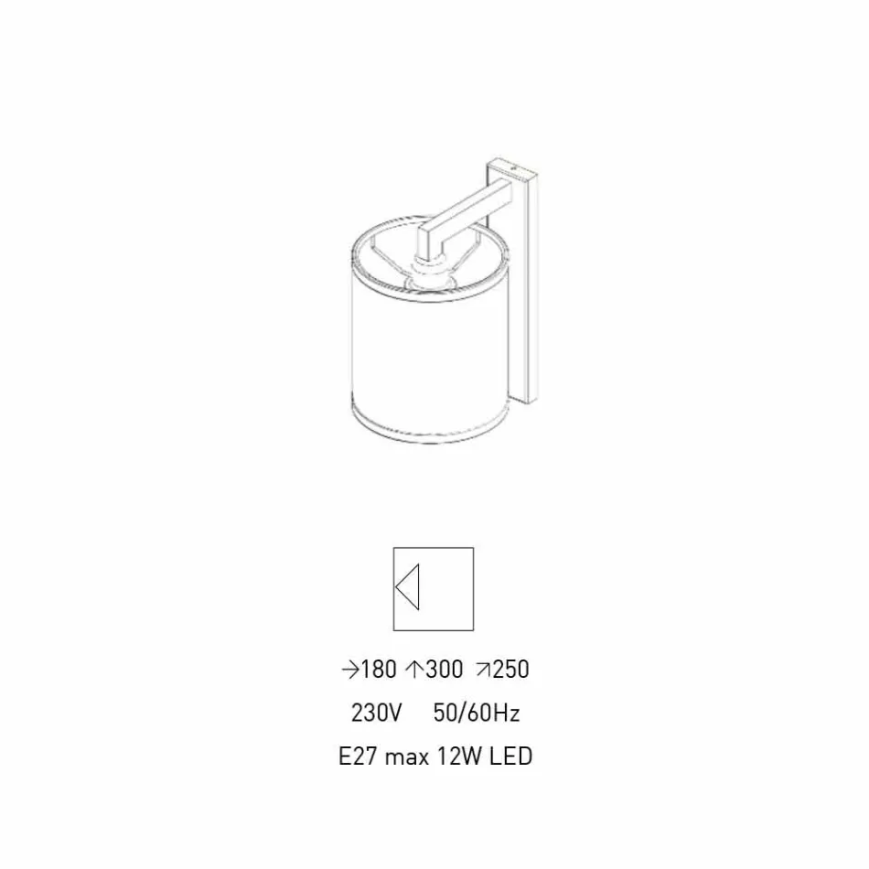 Modern vägglampa av metall med lampskärm av linne Tillverkad i Italien - Bali Viadurini