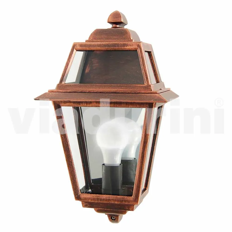 Vägglampa för klassisk utomhus tillverkad i Italien, Kristel aluminium Viadurini