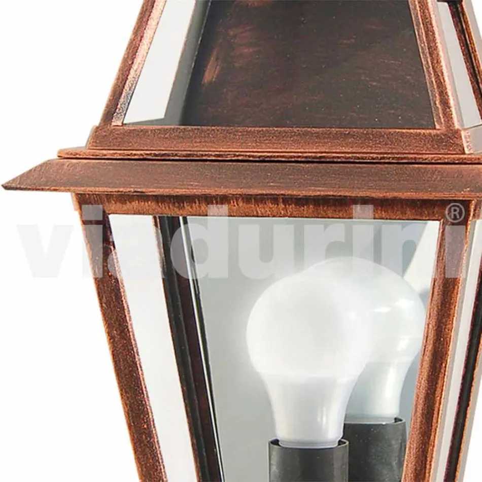 Vägglampa för klassisk utomhus tillverkad i Italien, Kristel aluminium Viadurini