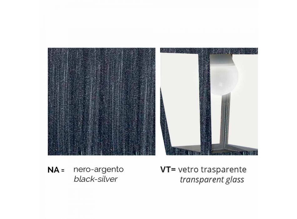 Utomhuslampa i aluminium tillverkad i Italien, Kristel Viadurini