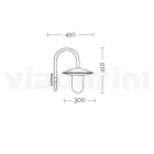 Utomhusvägglampa i grått aluminium Tillverkad i Italien - Belen Viadurini