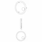 Modern rund vägglampa i polyeten Made in Italy - Slide Giotto Viadurini