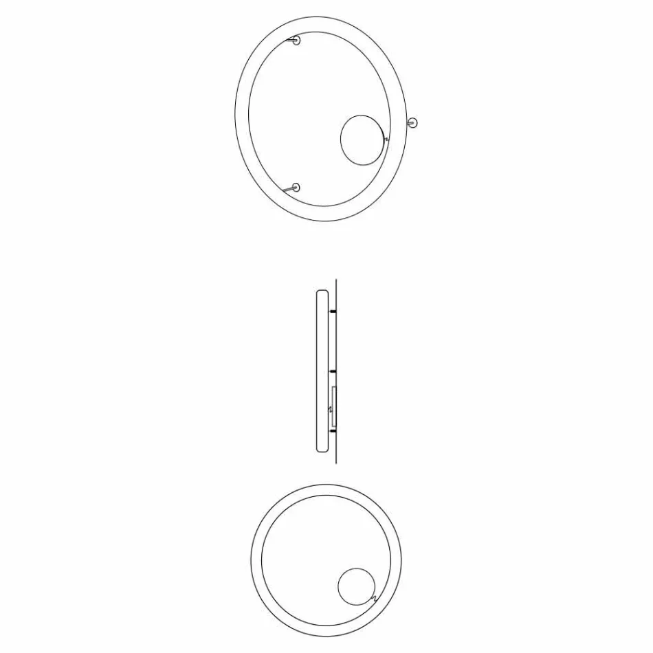 Modern rund vägglampa i polyeten Made in Italy - Slide Giotto Viadurini