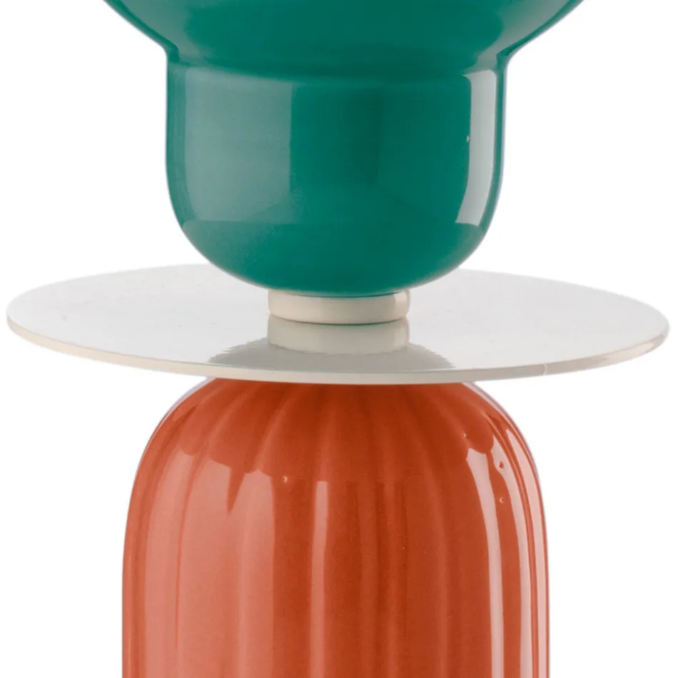 Hög keramisk bordslampa i 2 färger Tillverkad i Italien - Berimbau Viadurini