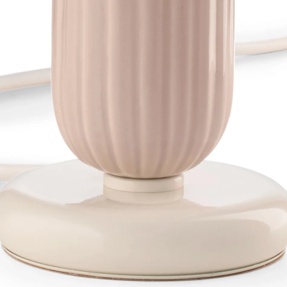 Hög keramisk bordslampa i 2 färger Tillverkad i Italien - Berimbau Viadurini