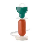 Hög keramisk bordslampa i 2 färger Tillverkad i Italien - Berimbau Viadurini