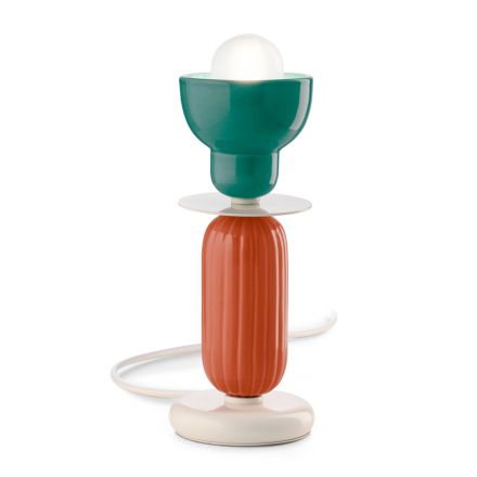 Hög keramisk bordslampa i 2 färger Tillverkad i Italien - Berimbau Viadurini