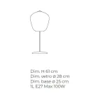 Handgjord bordslampa i venetiansk blåst glas - Dalia Balloton Viadurini