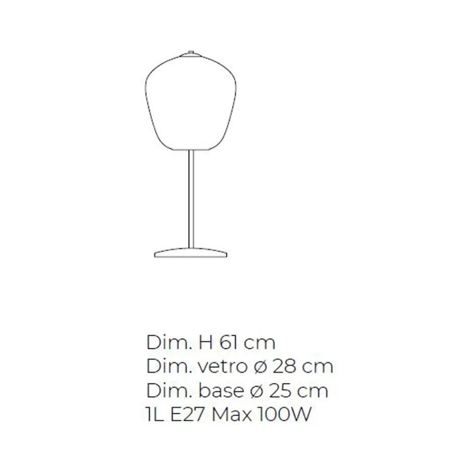 Handgjord bordslampa i venetiansk blåst glas - Dalia Balloton Viadurini