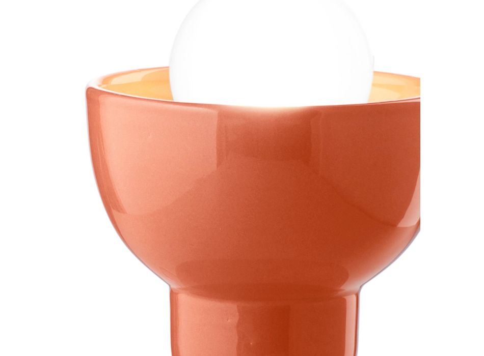Låg keramisk bordslampa i 2 färger Tillverkad i Italien - Berimbau Viadurini
