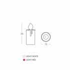 Vit eller röd lysande ljusbordslampa Design av Slide - Fiammetta Viadurini