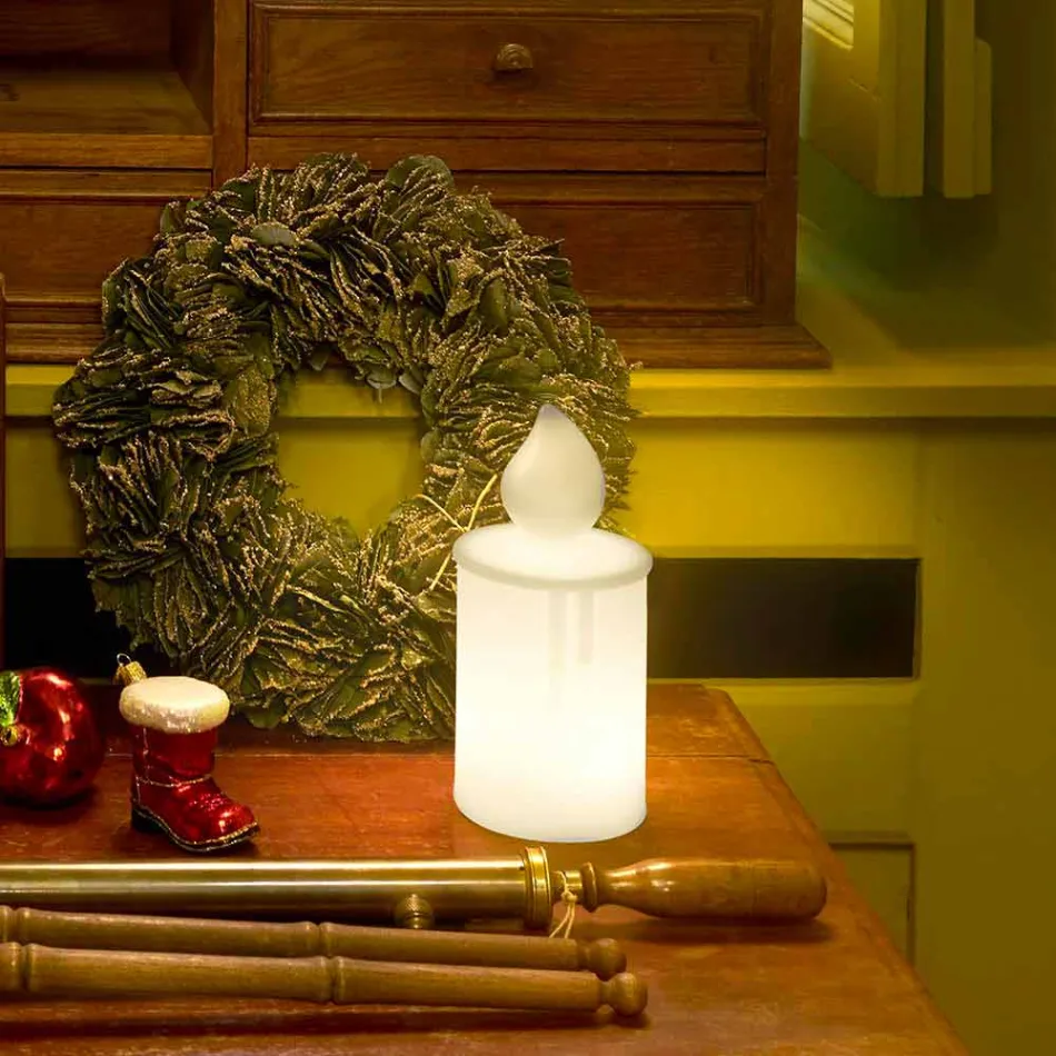 Vit eller röd lysande ljusbordslampa Design av Slide - Fiammetta Viadurini