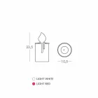 Vit eller röd lysande ljusbordslampa Design av Slide - Fiammetta Viadurini