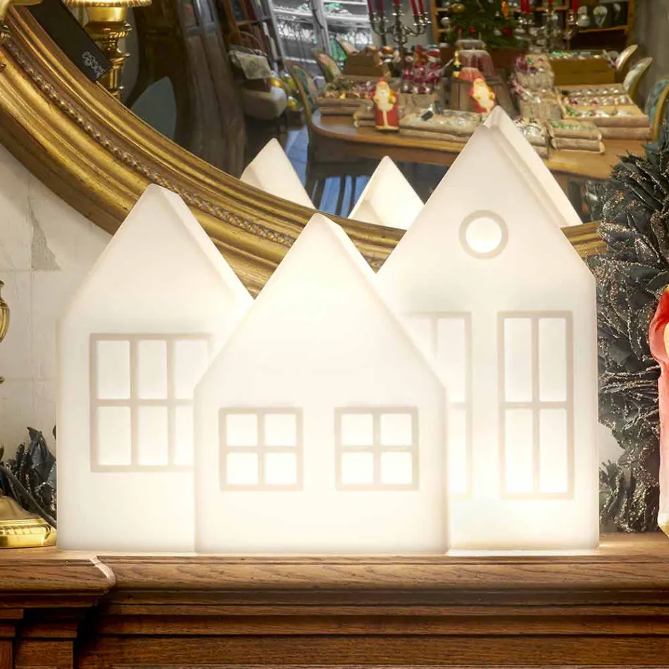 Bordslampa Casette Led Vit eller Röd Design Slide Tillverkad i Italien - Kolme Viadurini