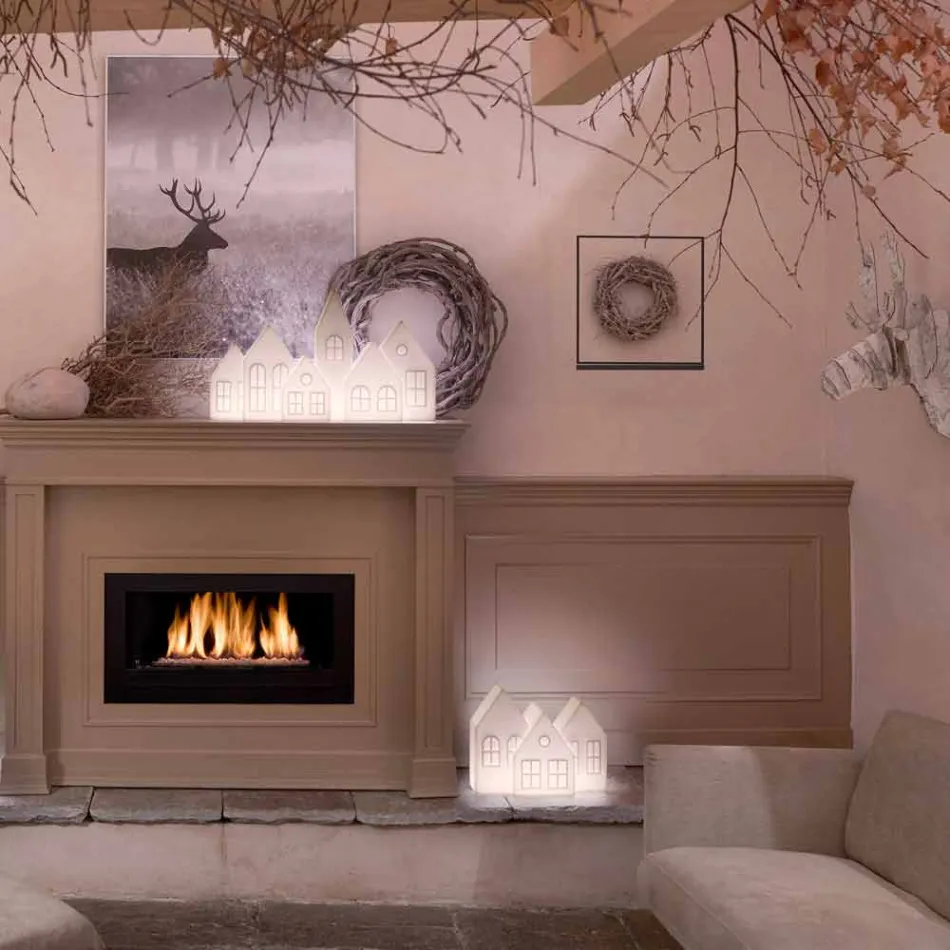 Bordslampa Casette Led Vit eller Röd Design Slide Tillverkad i Italien - Kolme Viadurini