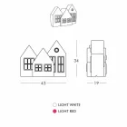 Bordslampa Casette Led Vit eller Röd Design Slide Tillverkad i Italien - Kolme Viadurini