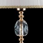 Traditionell bordslampa i kristall och glas Fine, tillverkad i Italien Viadurini