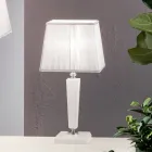 Klassisk italiensk handgjord glasbordslampa och skärm - Malaysia Viadurini