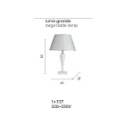 Klassisk italiensk handgjord glasbordslampa och lampskärm - Rapallo Viadurini