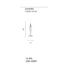 Klassisk bordslampa i handgjort italienskt glas och guldmetall - Oliver Viadurini