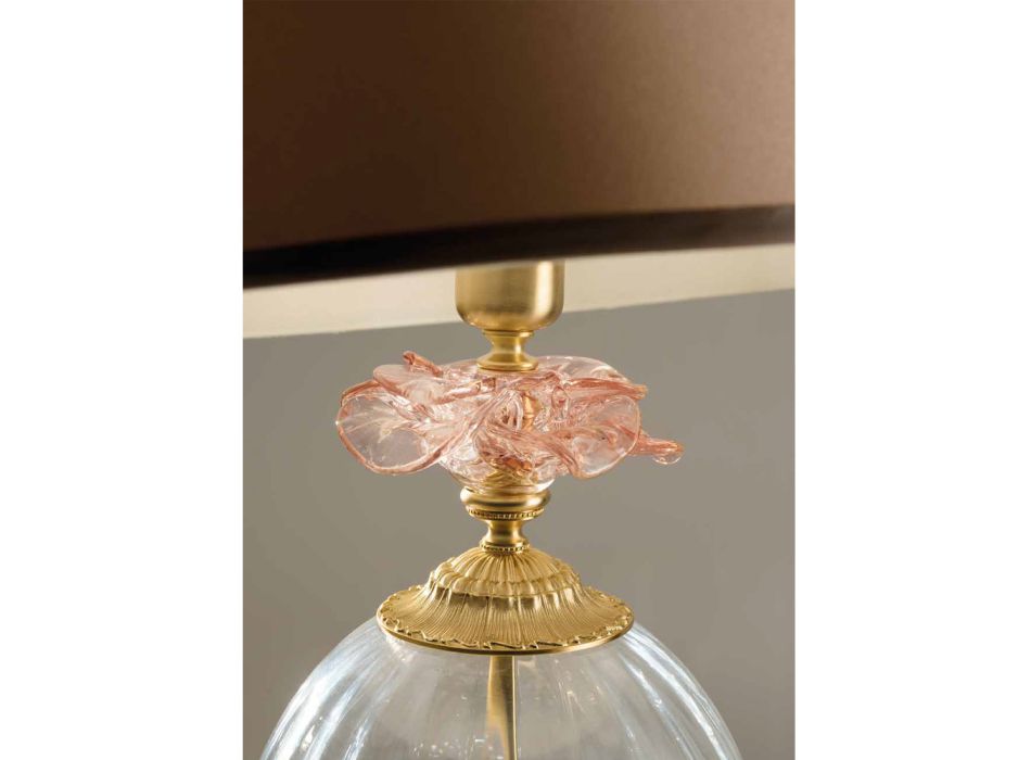 Klassisk Artisan Glasbordslampa och lyxlampskärm - Flandern Viadurini