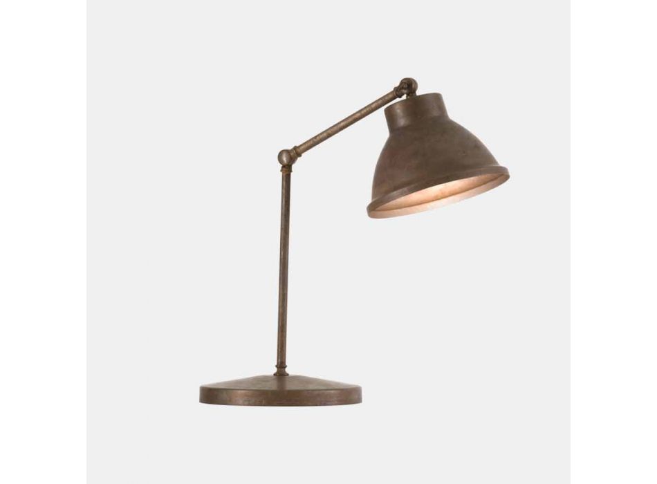 Bordslampa med fog i mässing och järn Vintage Design - Loft av Il Fanale Viadurini