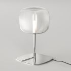 Bordslampa med glänsande metallstruktur Tillverkad i Italien - Donatina Viadurini