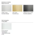 Bordslampa med glänsande metallstruktur Tillverkad i Italien - Donatina Viadurini