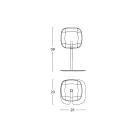 Bordslampa med glänsande metallstruktur Tillverkad i Italien - Donatina Viadurini