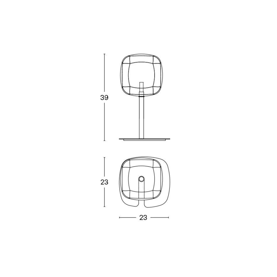 Bordslampa med glänsande metallstruktur Tillverkad i Italien - Donatina Viadurini