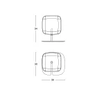 Bordslampa med glänsande metallstruktur Tillverkad i Italien - Donatina Viadurini