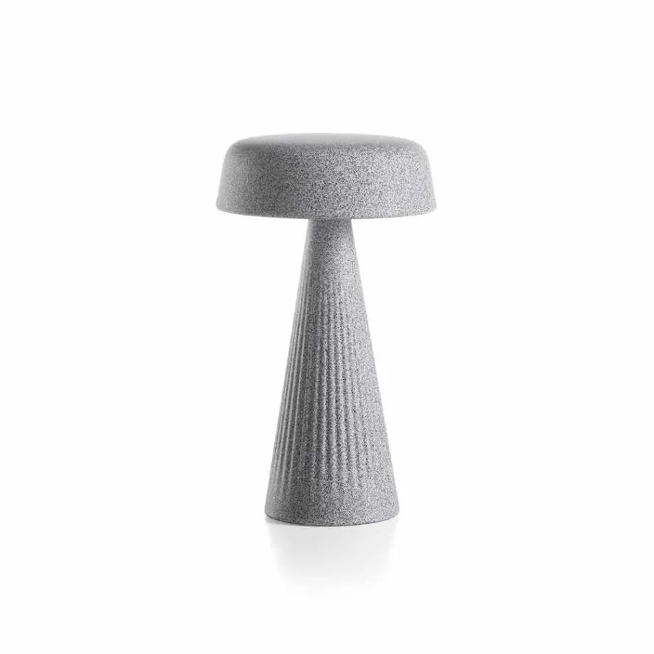 Bordslampa med struktur i polyeten Tillverkad i Italien - Desmond Viadurini