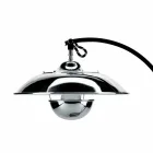 Bordslampa med struktur i ek och metall tillverkad i Italien - Lumetto Viadurini