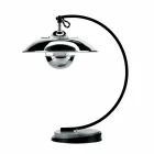 Bordslampa med struktur i ek och metall tillverkad i Italien - Lumetto Viadurini