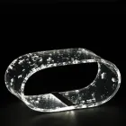 Akrylkristallbordslampa och guld-, silver- eller kopparblad - Gnassi Viadurini