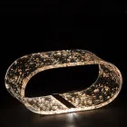 Akrylkristallbordslampa och guld-, silver- eller kopparblad - Gnassi Viadurini