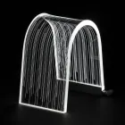 Transparent akrylkristallbordslampa med graverad dekoration - Bertella Viadurini