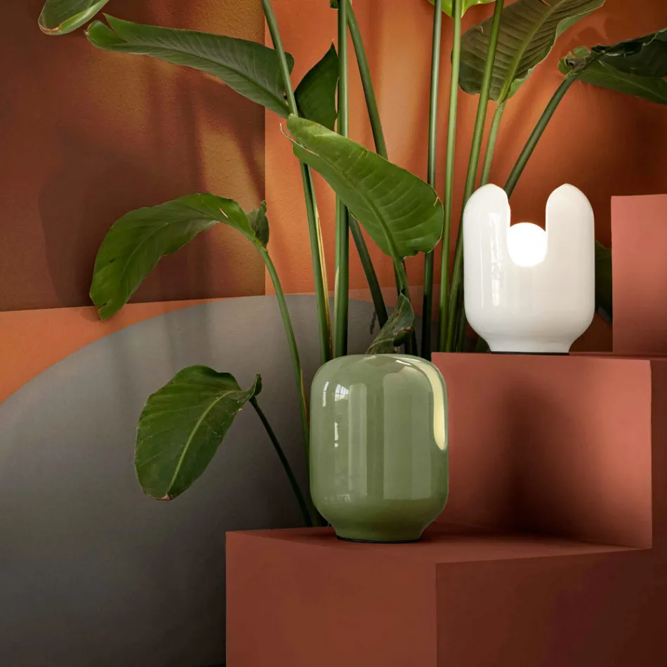 Bordslampa med modern stil i keramik Tillverkad i Italien - Batucada Viadurini