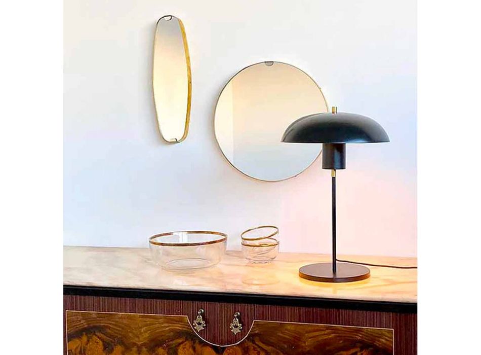 Artisan Design bordslampa i järn och aluminium Tillverkad i Italien - Marghe Viadurini