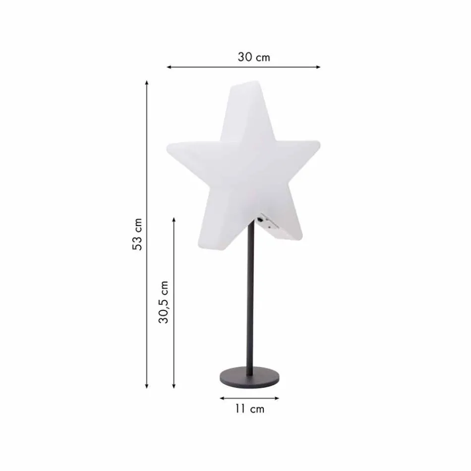 Modern design stjärnbordslampa med eller utan piedestal - Littlestar Viadurini